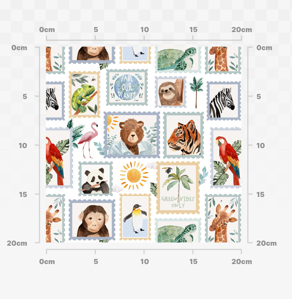 Attenborough stamps (white)