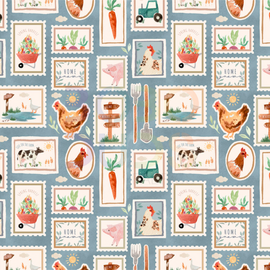 Farm life stamps (slate)