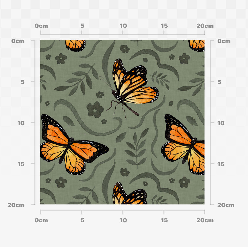 Butterflies (khaki)