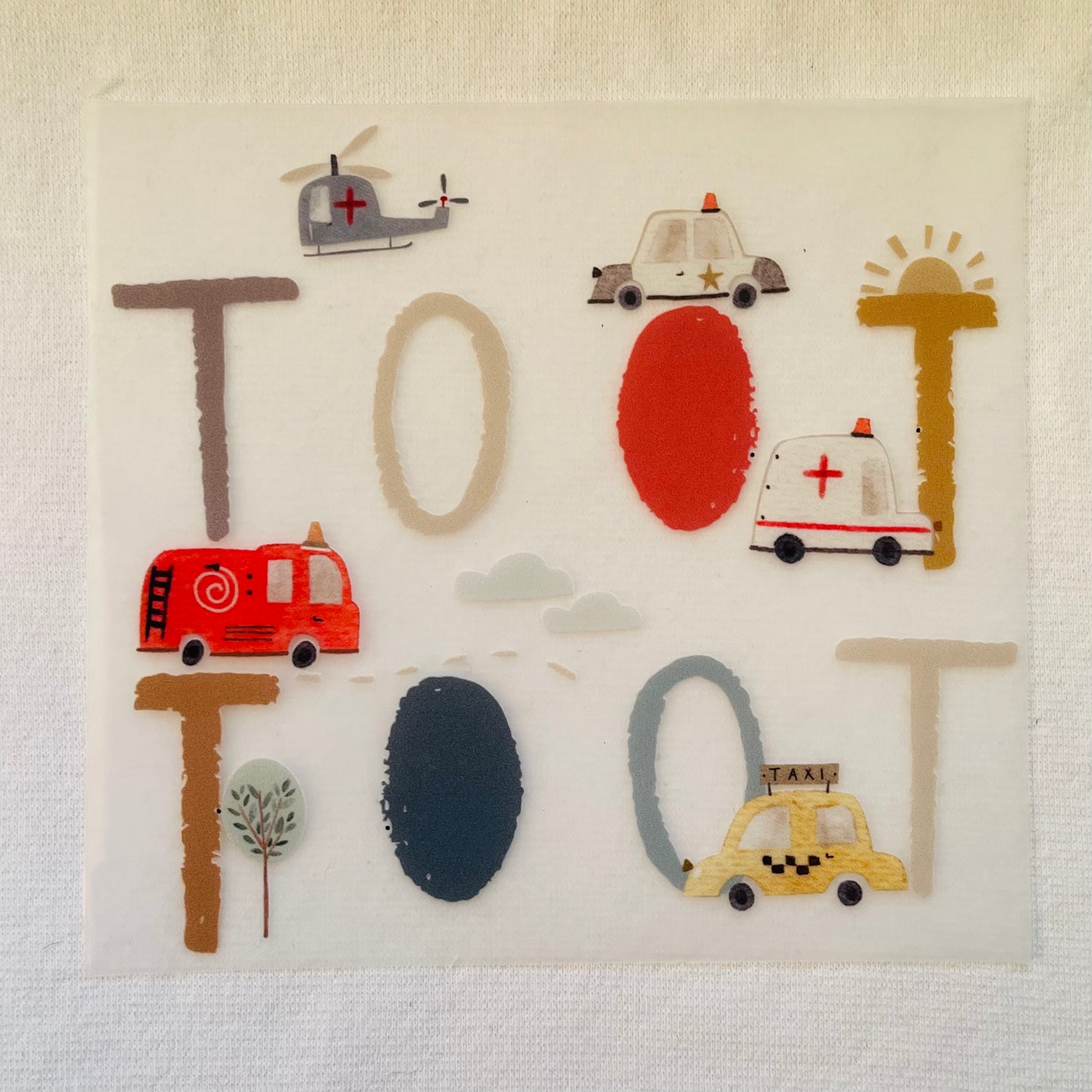 Toot toot 14cm wide (instock)