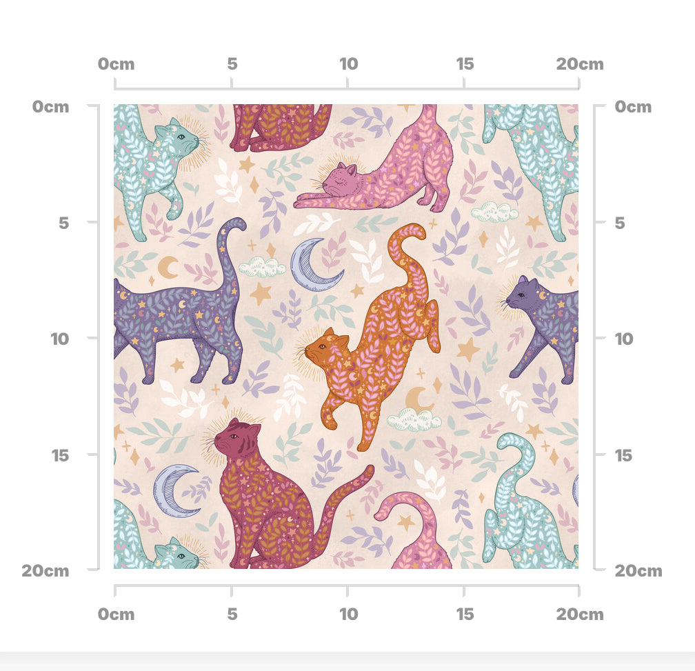 Cosmic cats (off white)