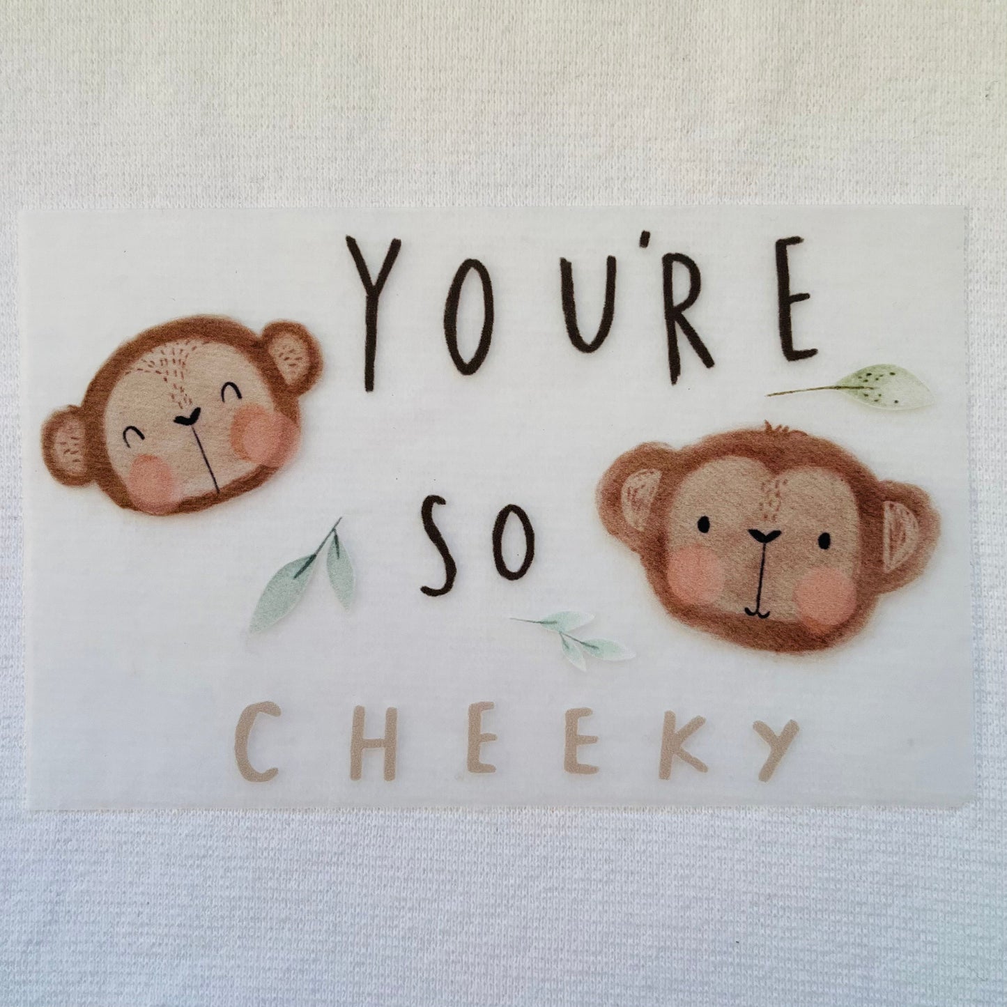 (Copy) Monkey trouble 2 10cm wide transfer (instock)
