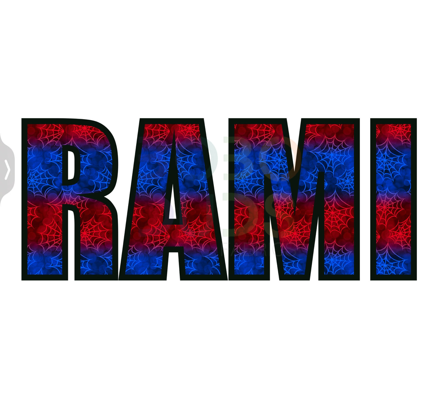 Spidey web personalised name (PNG Transfer)