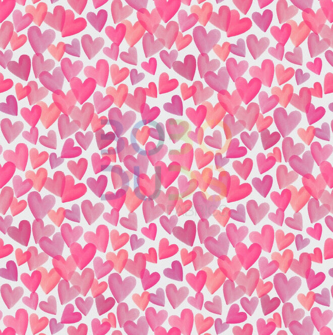 Watercolour hearts