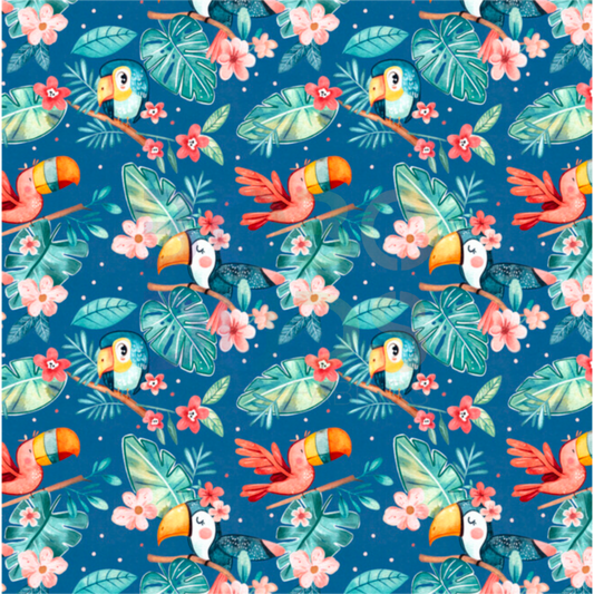 Tropical tweet (indigo)