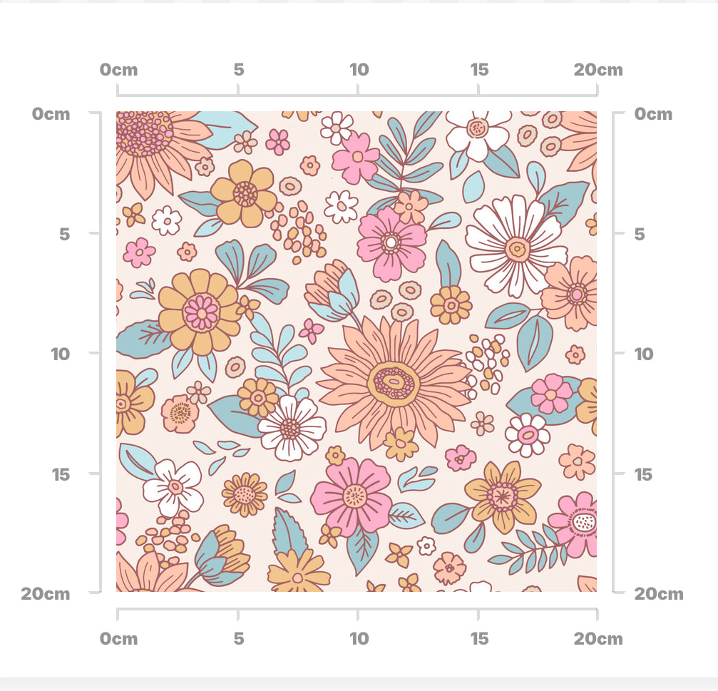 Groovy flowers white