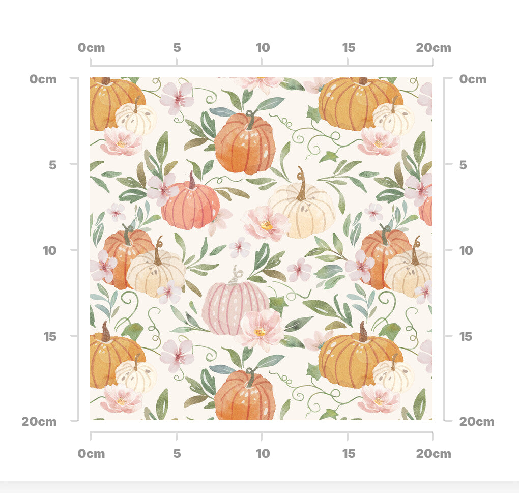 Pumpkin floral (cream)
