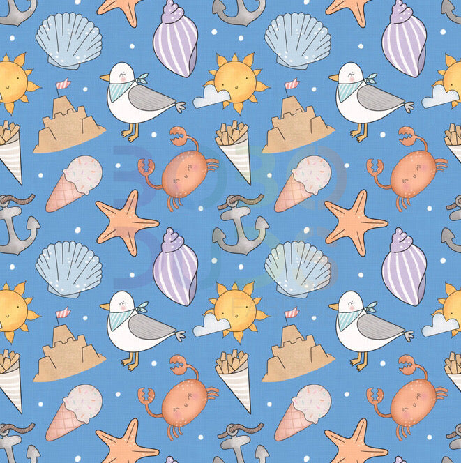 At the seaside (blue)