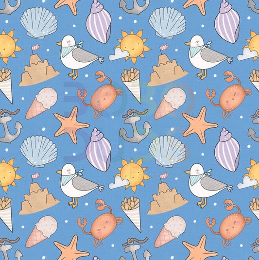 At the seaside (blue)