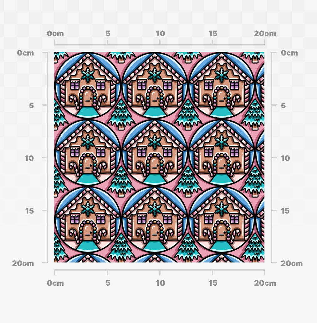 Gingerbread house pink