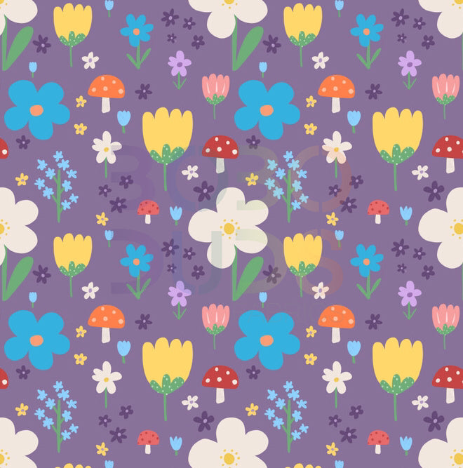 Cute floral (purple)