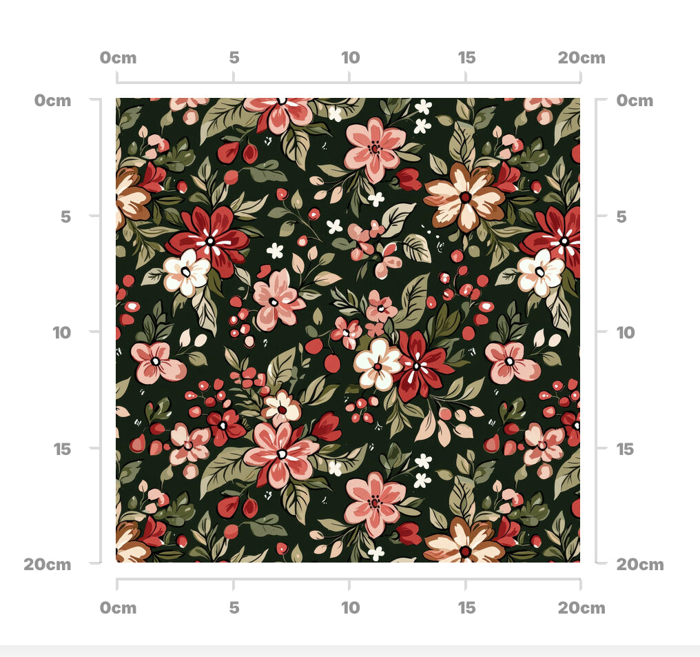 Christmas retro flowers (2)