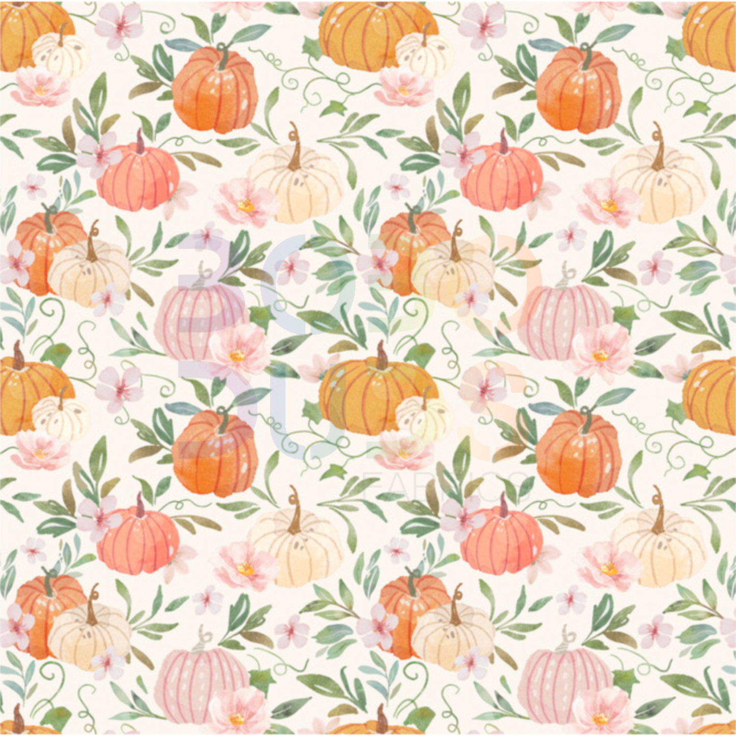Pumpkin floral (cream)