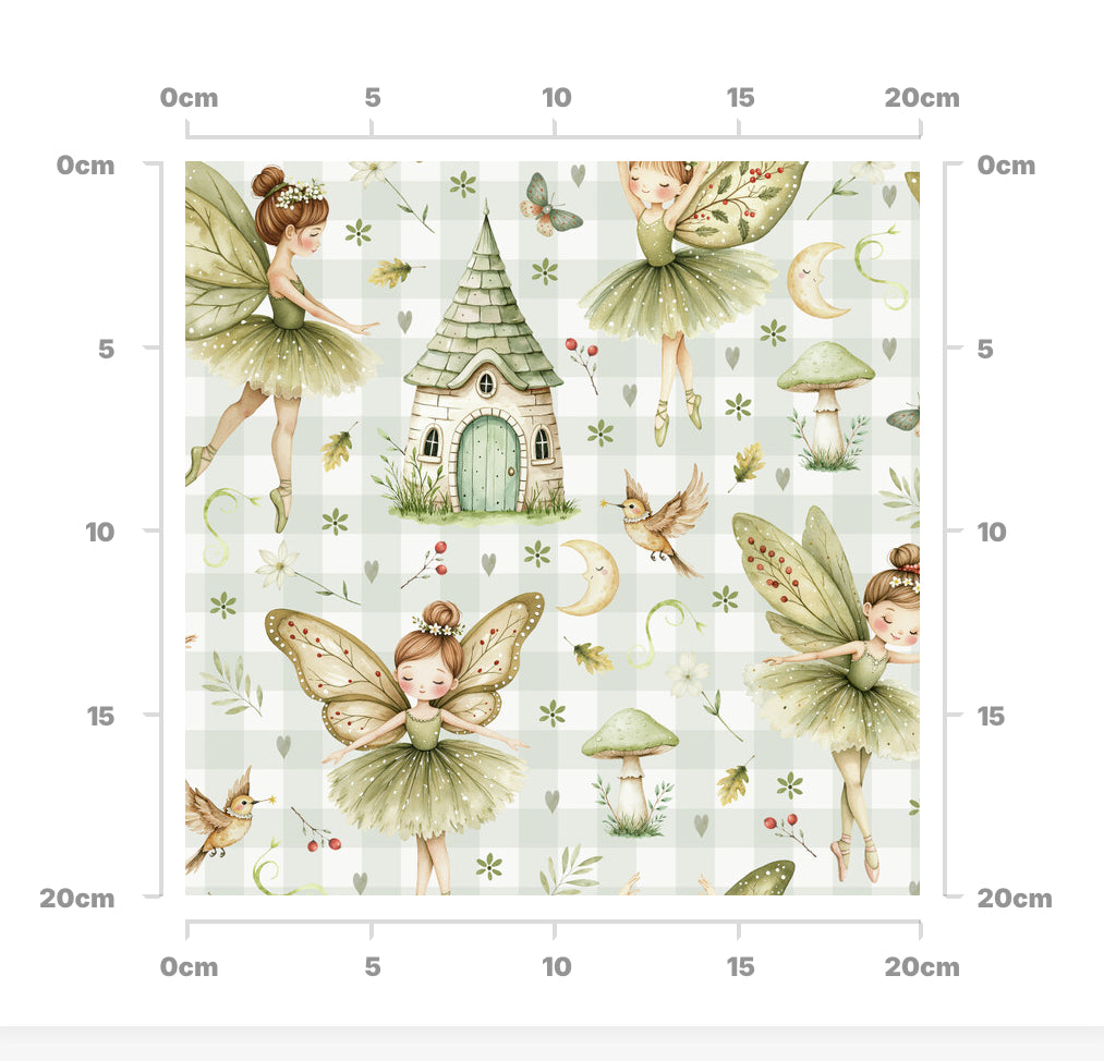 Green fairies (gingham)