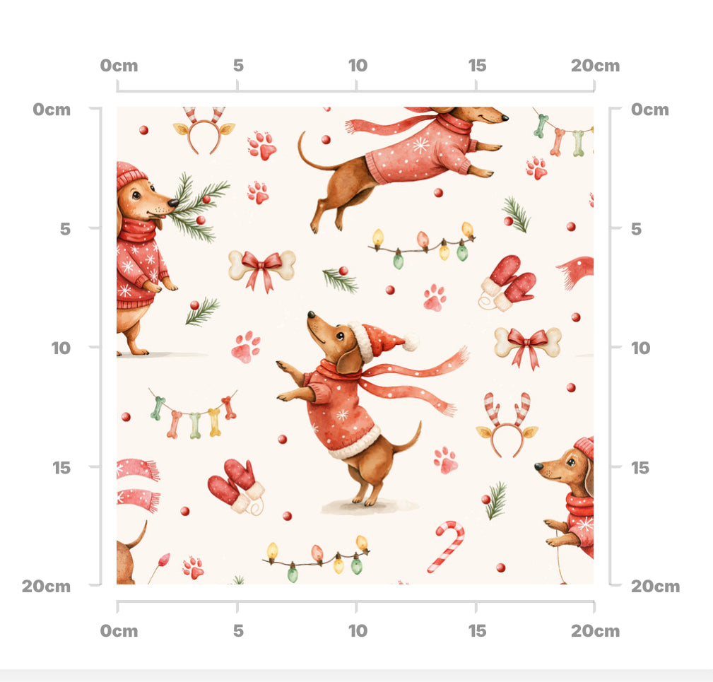 Sausage dog Christmas (light)