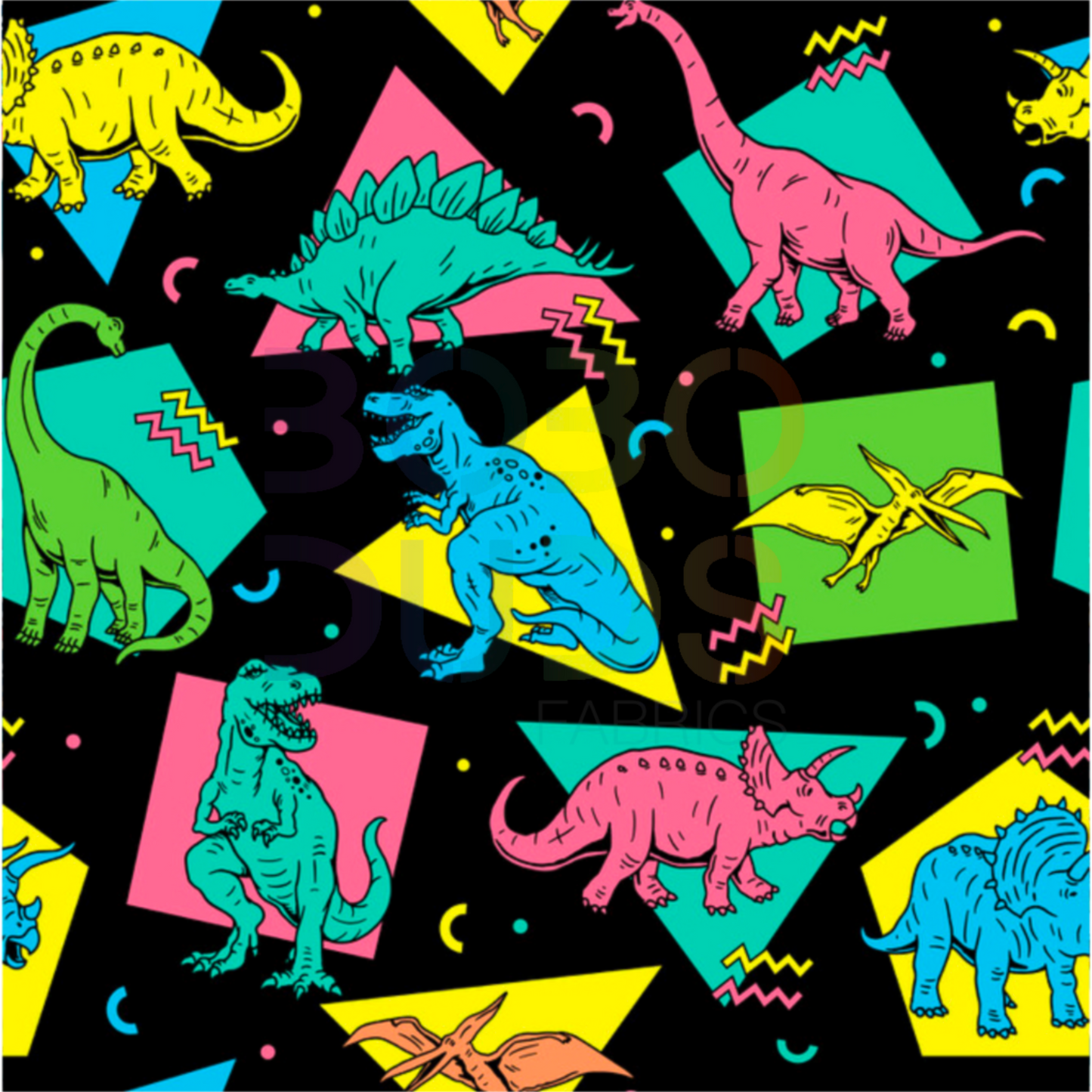 Retro dinos (black)