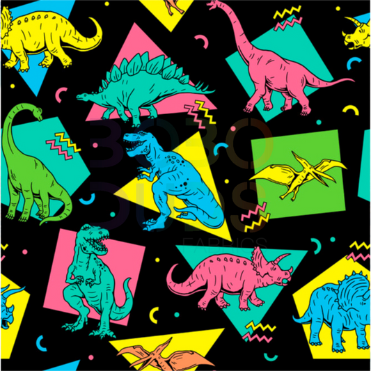 Retro dinos (black)