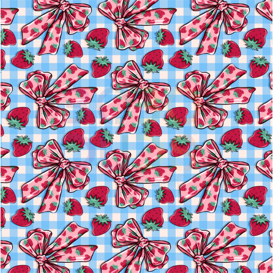 Strawberry bows (gingham)