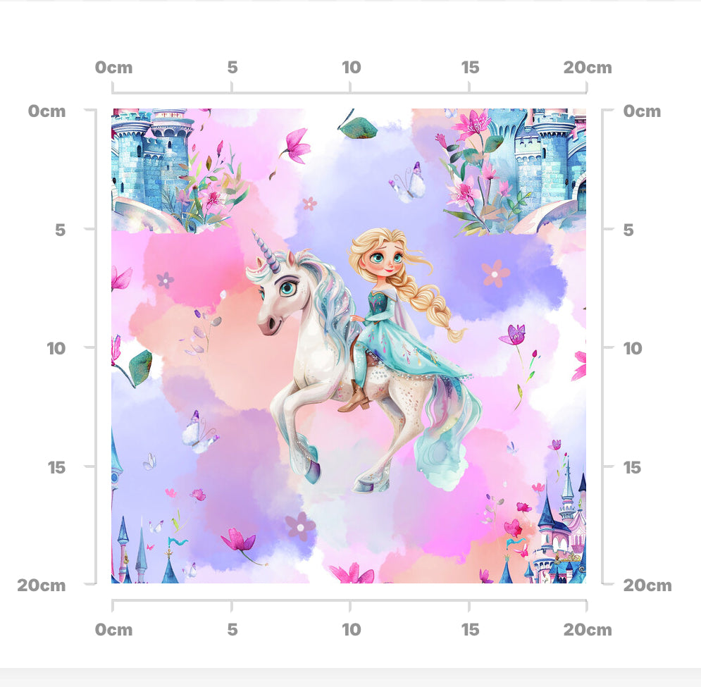 Princess and her unicorn (pastel)