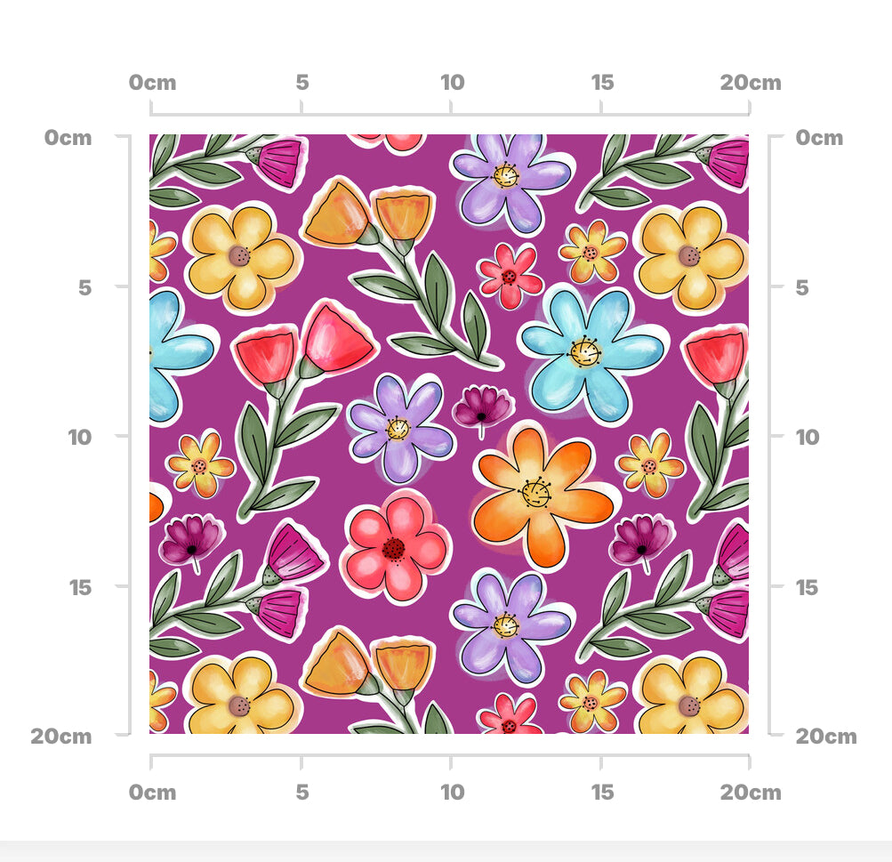 Pretty painted floral plum