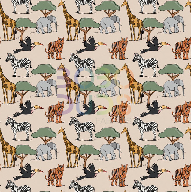 Natural doodle Safari