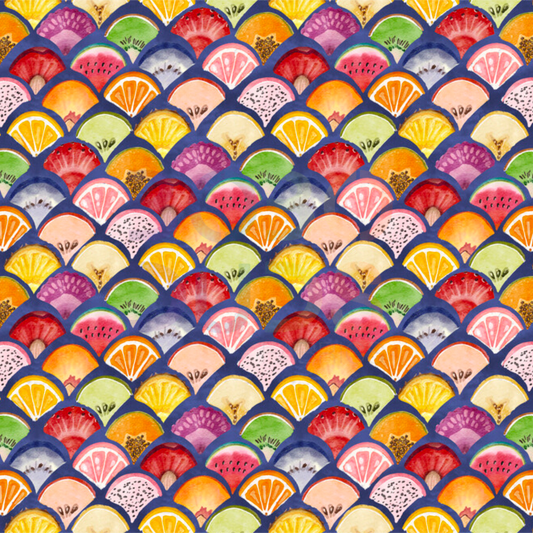 Fruit scallops (navy)