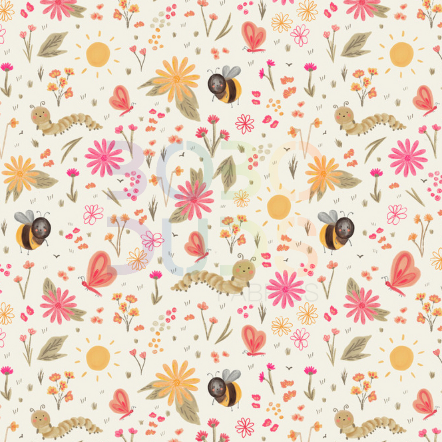 Bee and caterpillar