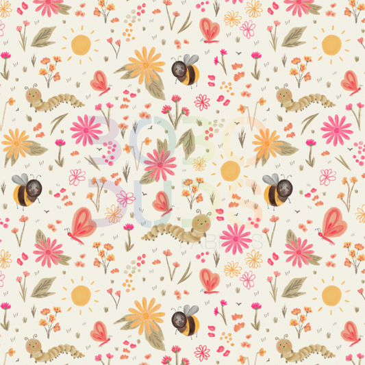 Bee and caterpillar