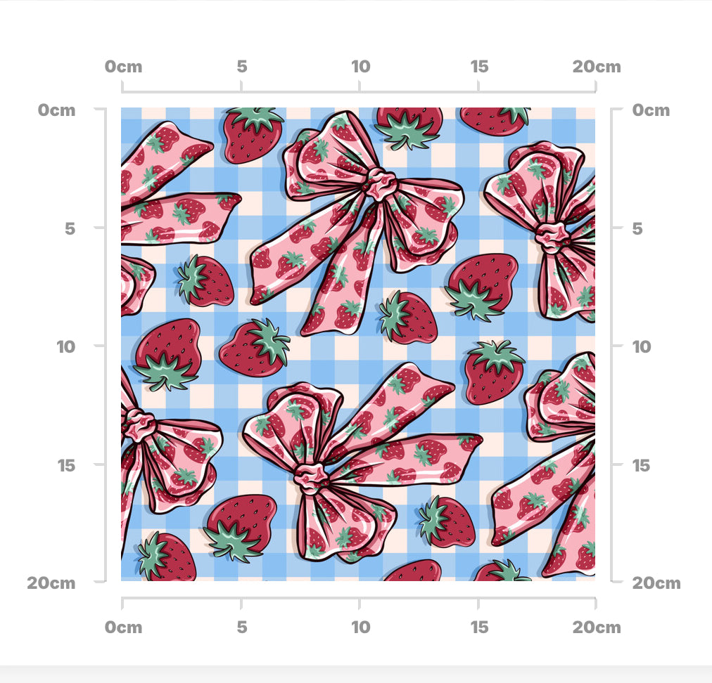 Strawberry bows (gingham)