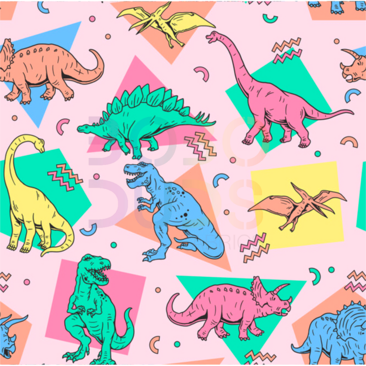 Retro dinos (pink)
