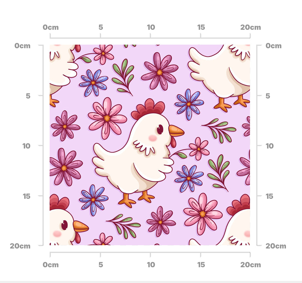 Floral chicken