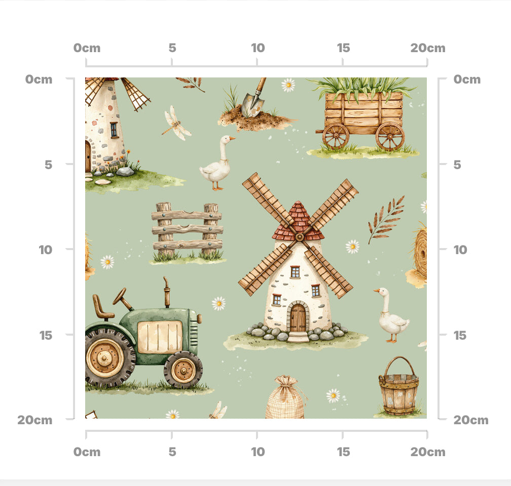 Old farm windmill