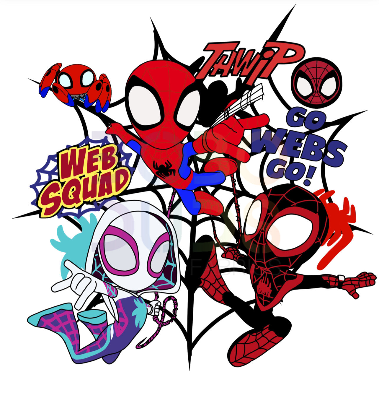 Spidey and friends (PNG Transfer)
