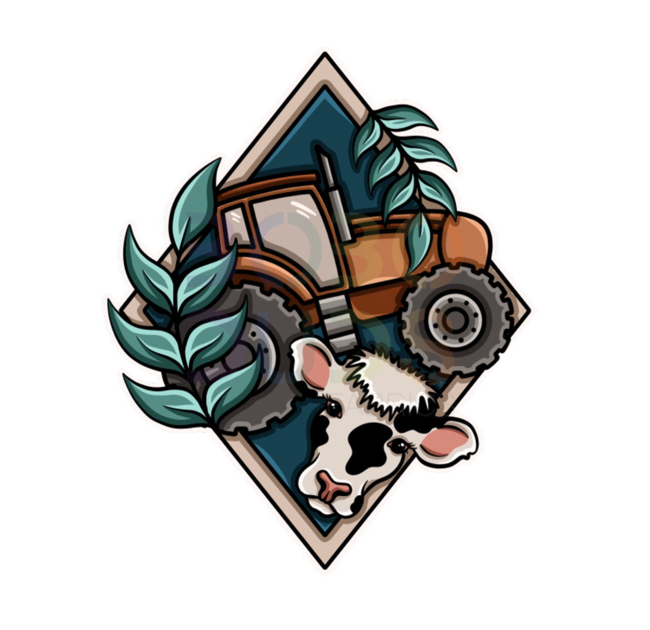 Tractors and cows (PNG Transfer)