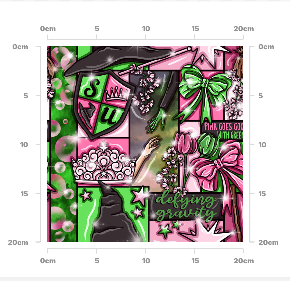 Pink and green patch