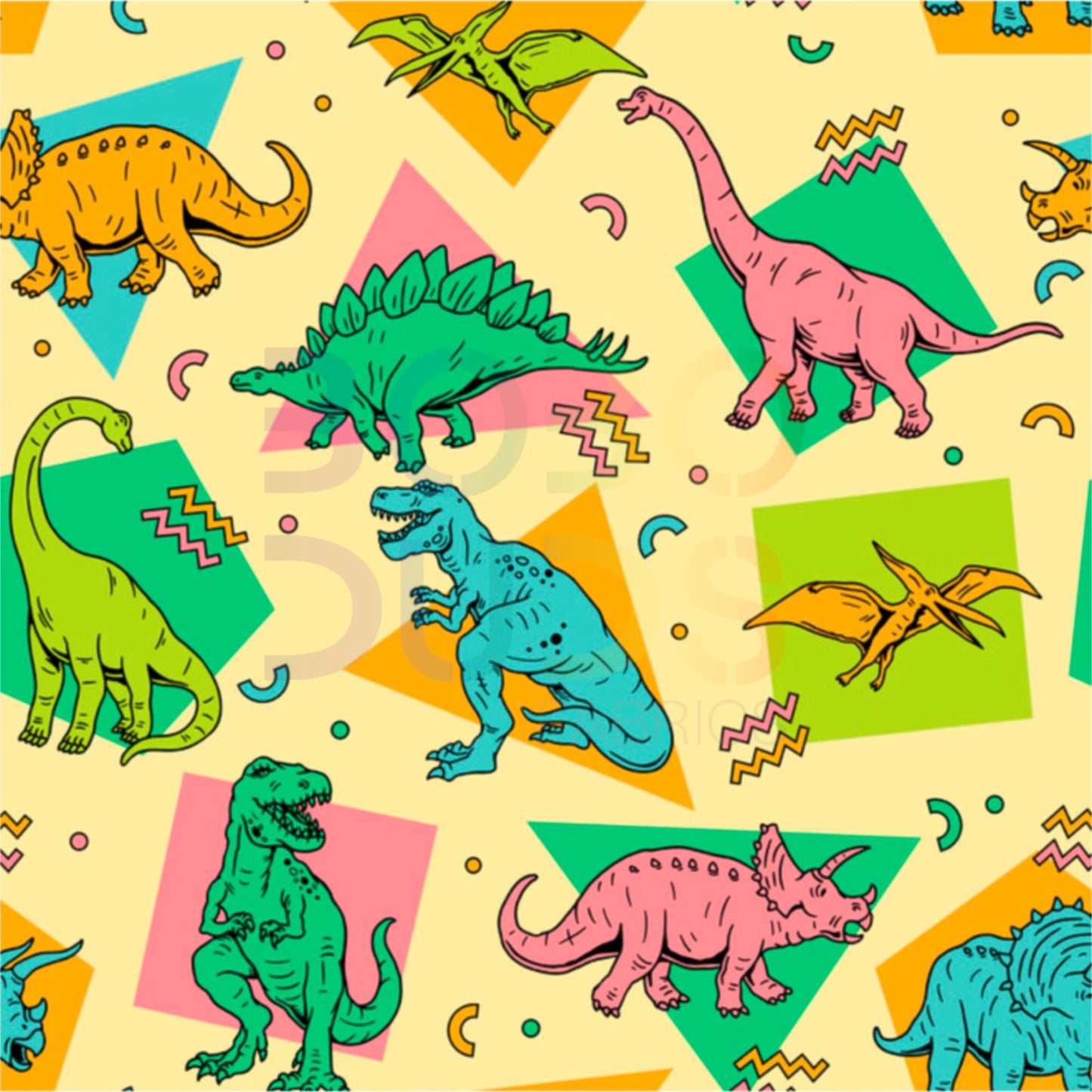 Retro dinos (lemon)