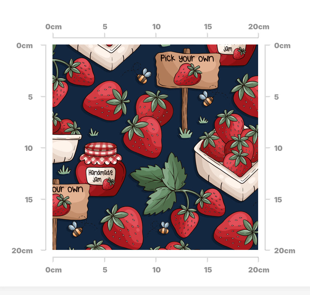 Strawberry picking (navy)
