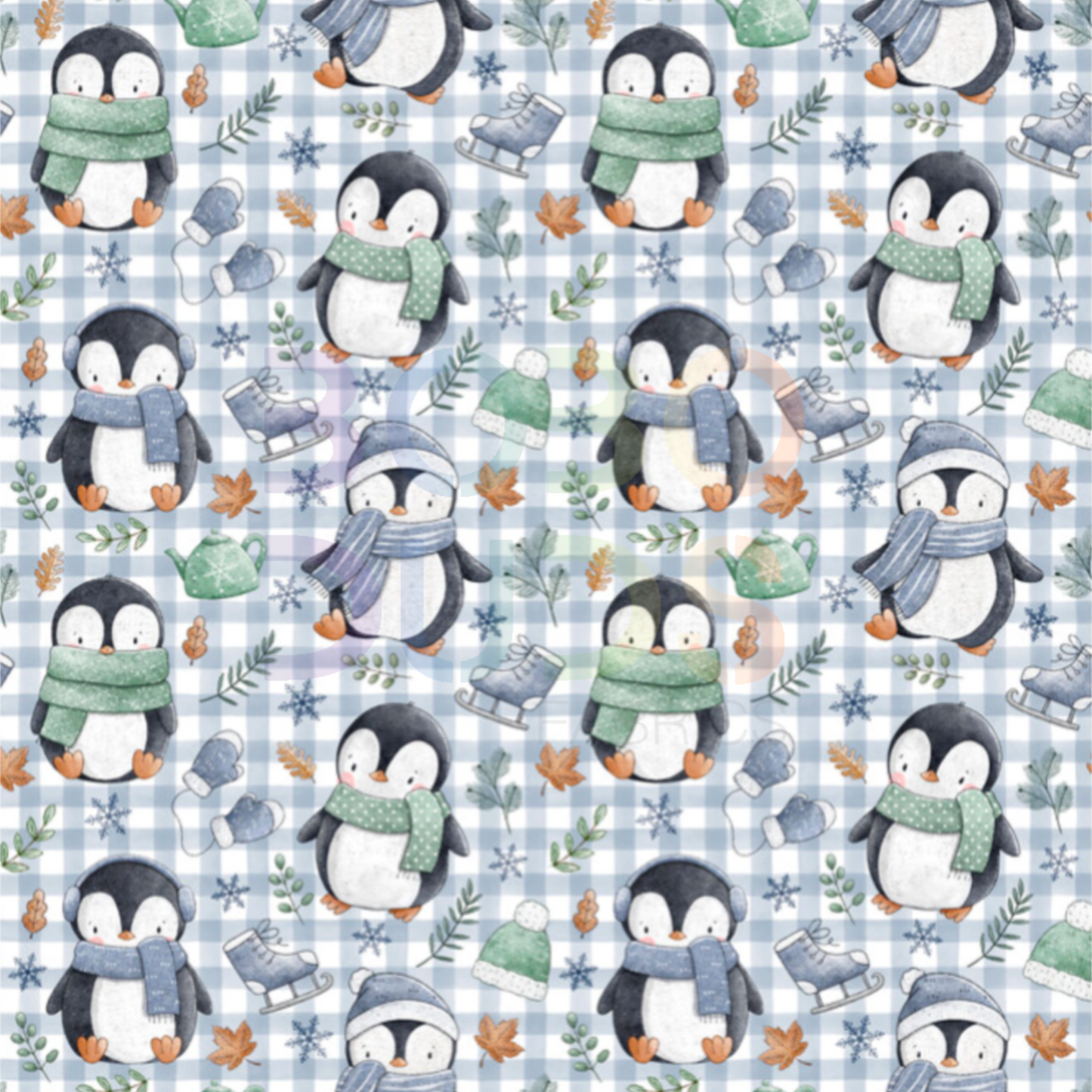 Gingham penguins