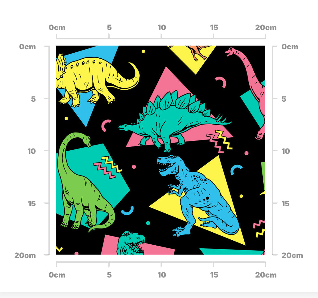 Retro dinos (black)