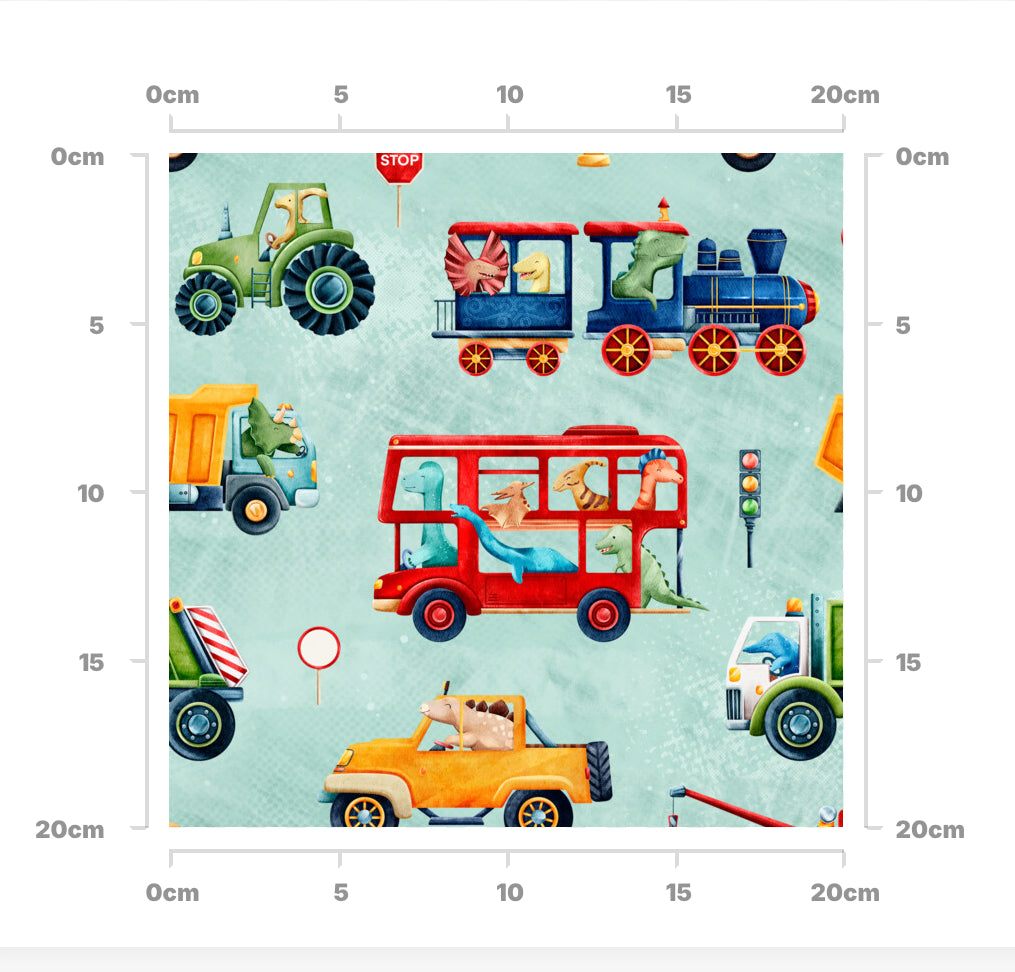 Dino vehicles (sage blue)