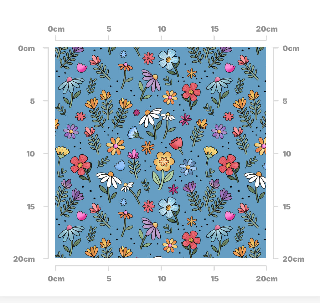 Denim ditsy floral