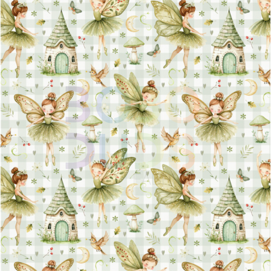 Green fairies (gingham)