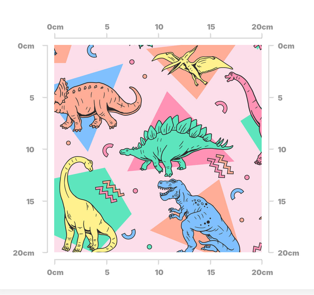 Retro dinos (pink)