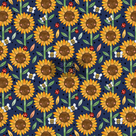 Happy sunflowers ( navy)