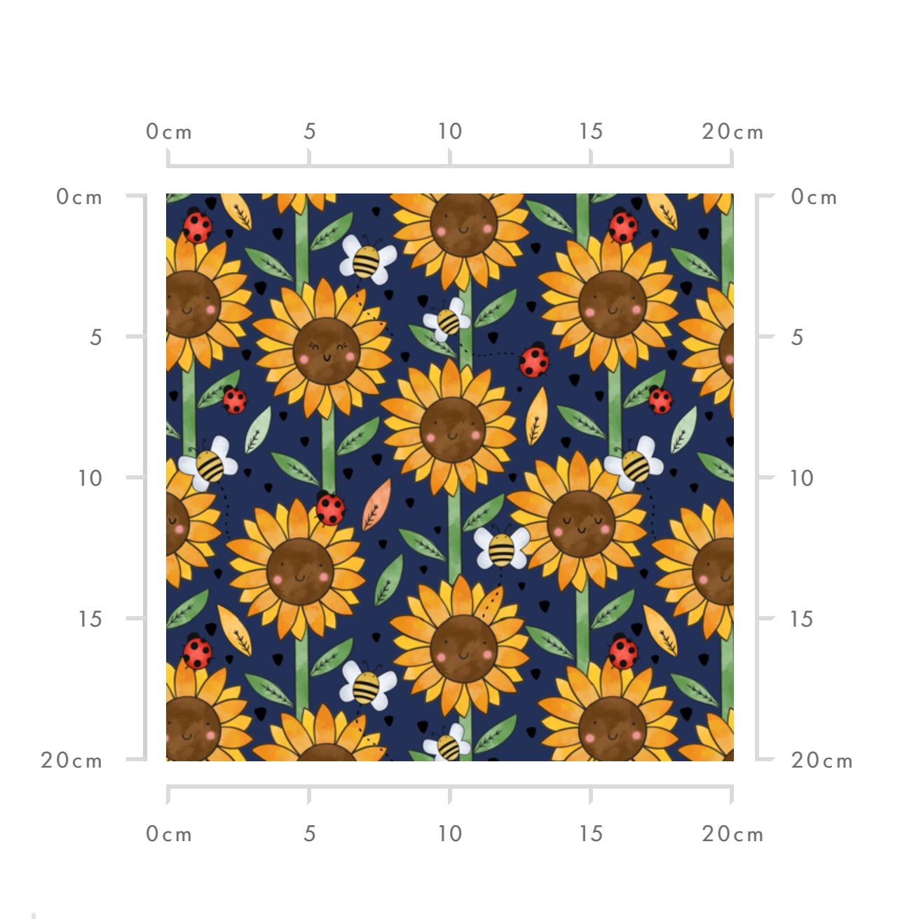 Happy sunflowers ( navy)