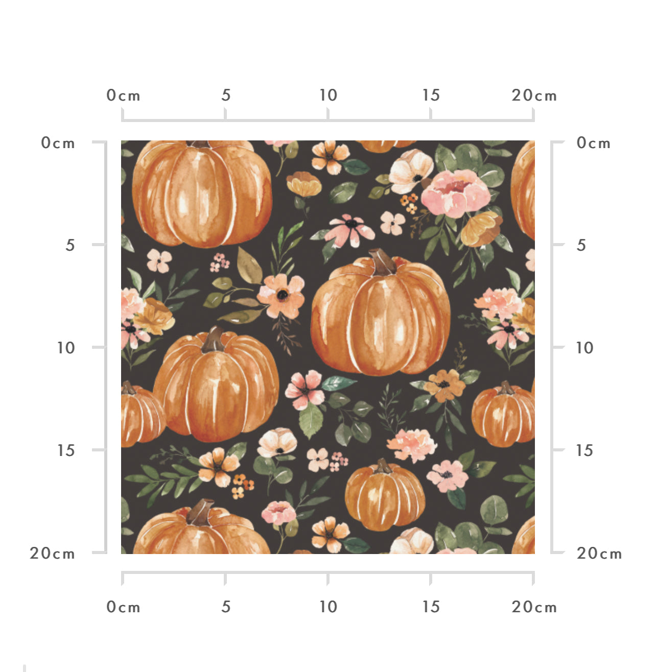 Watercolour floral pumpkin