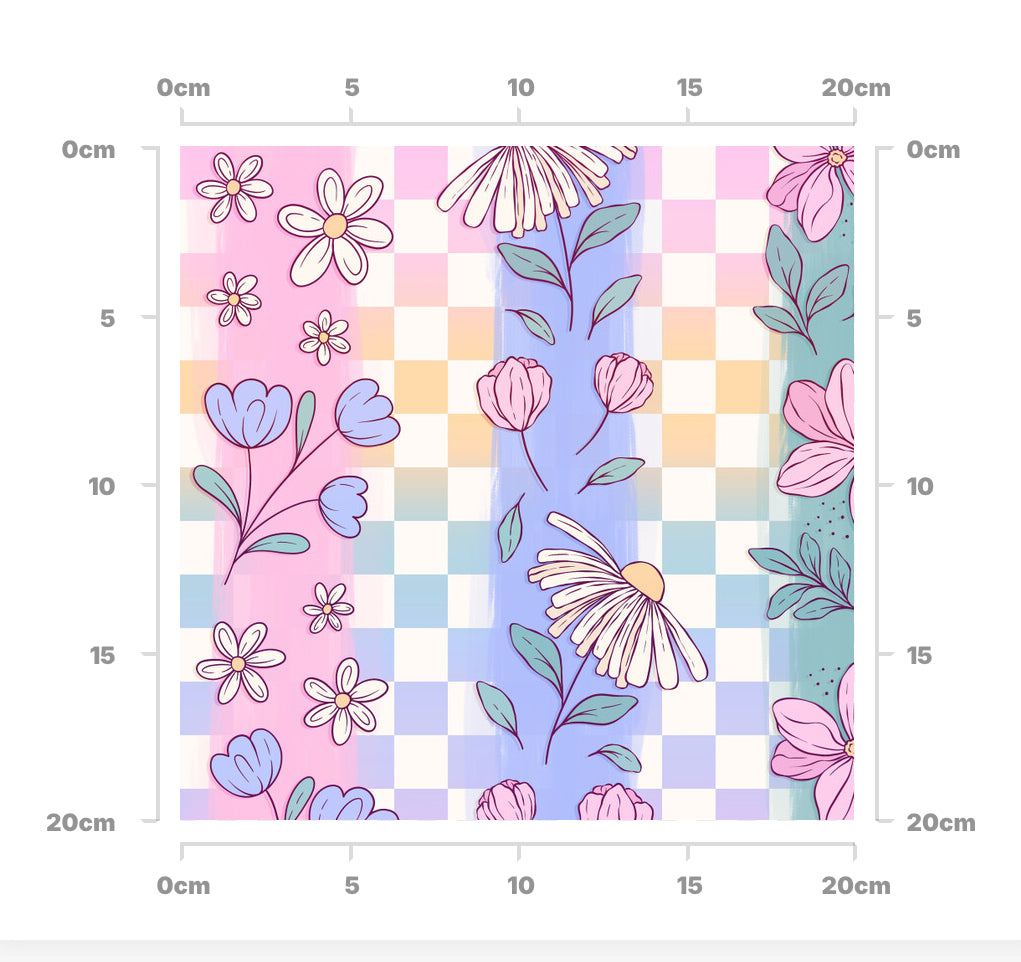 Flowery stripes pastel