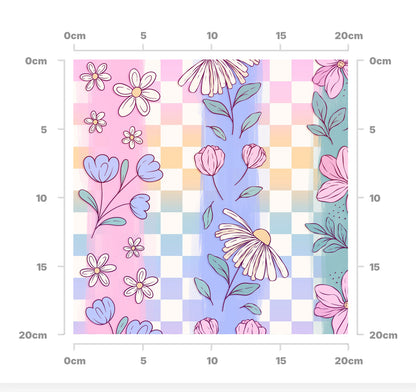 Flowery stripes pastel