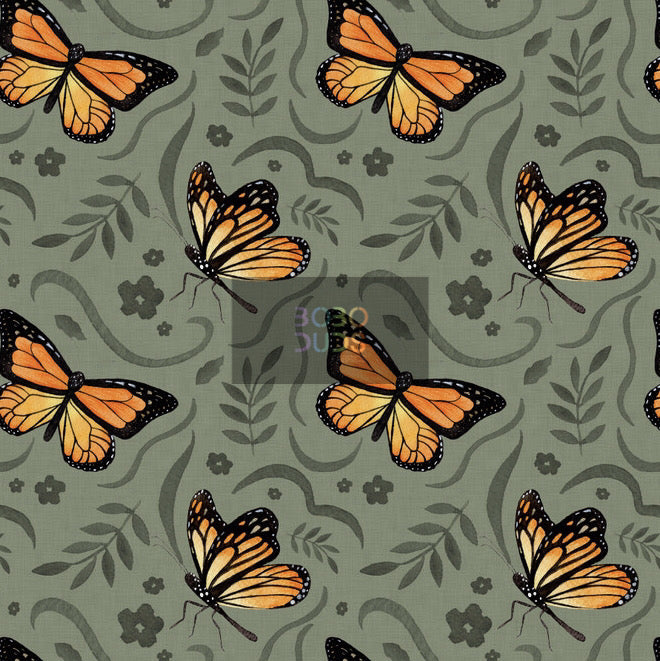 Butterflies (khaki)