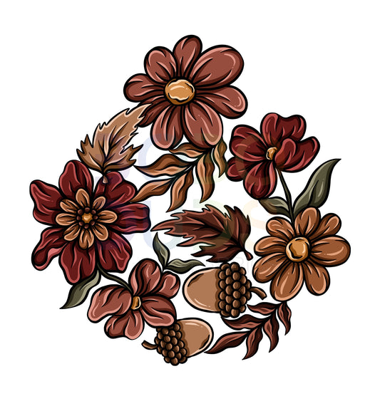 Autumn floral (PNG Transfer)